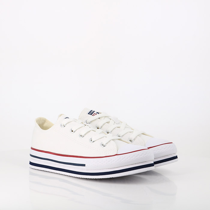 Converse chaussures converse enfant chuck taylor all star everyday platform basse white midnight navy garnet blanc1397701_2