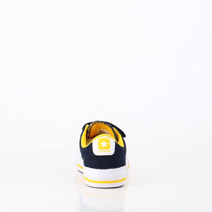 Converse chaussures converse enfant star player 3v ox obsidian amarillo dark navy bleu1397801_2