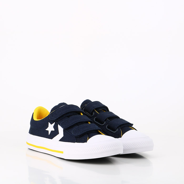 Converse chaussures converse enfant star player 3v ox obsidian amarillo dark navy bleu1397801_5