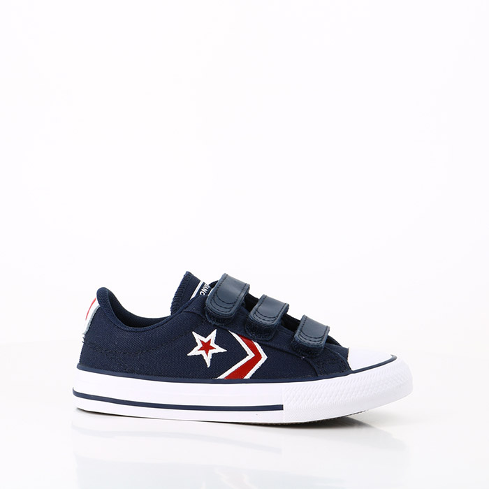 Converse chaussures converse enfant easy on star player a tige basse obsidian university red white bleu