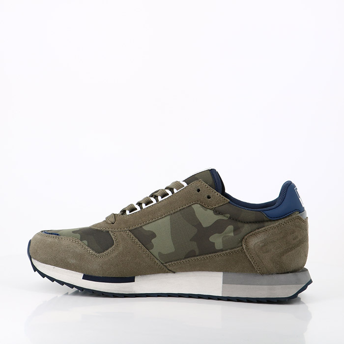 Napapijri chaussures napapijri man suede nylon running cam camouflage vert1399001_5