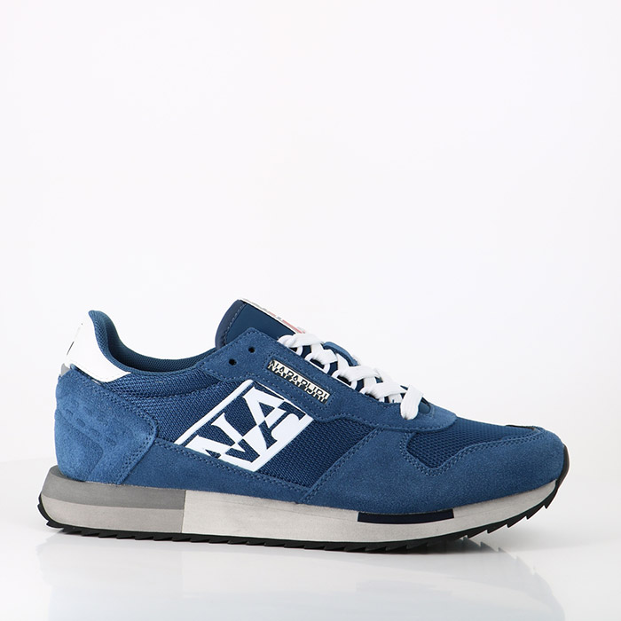 Napapijri chaussures napapijri man suede mesh running sum avio bleu