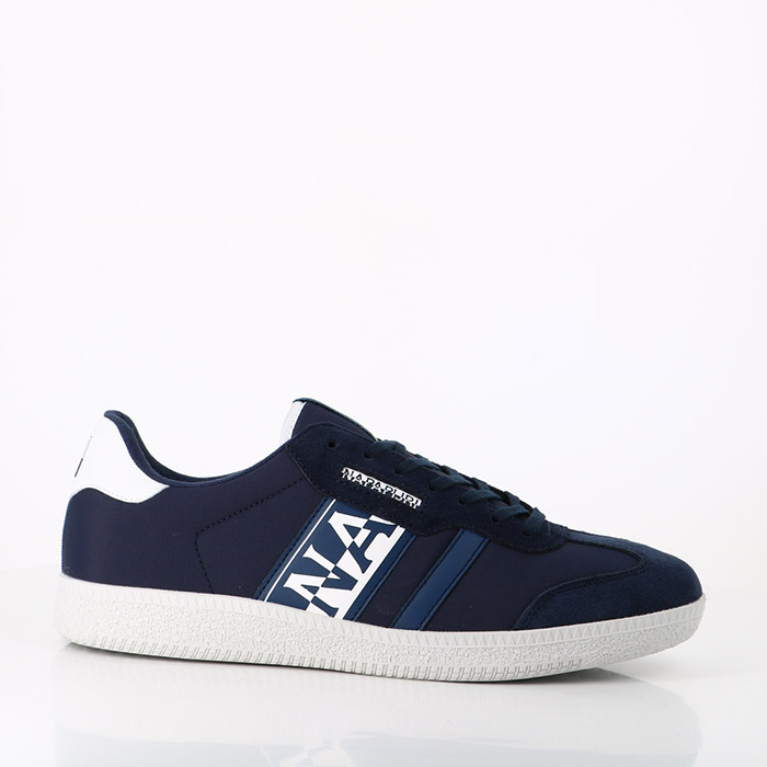 Napapijri chaussures napapijri man nylon suede sneaker nis blue marine bleu