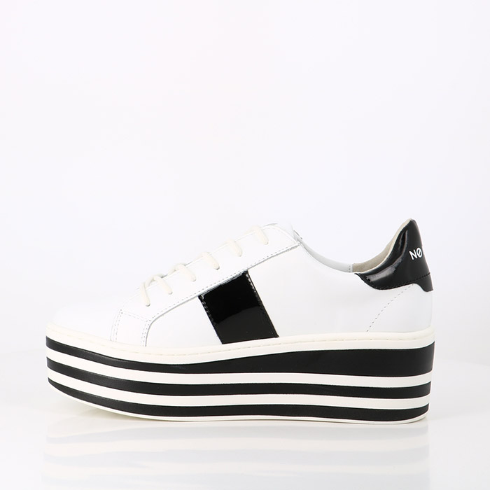 No name chaussures no name boost sneaker nappa patent white black blanc1401201_4