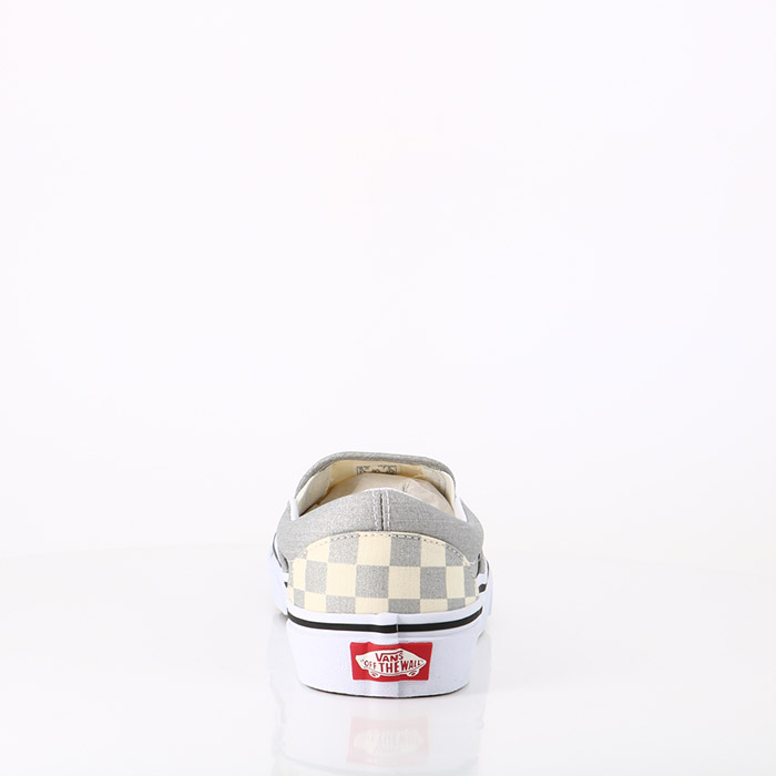 Vans chaussures vans checkerboard classic slip on silver true white argent1402001_3