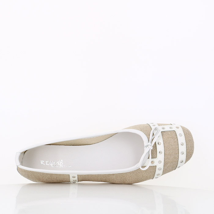 Reqins chaussures reqins hondriane rock lin naturel blanc beige1407801_4