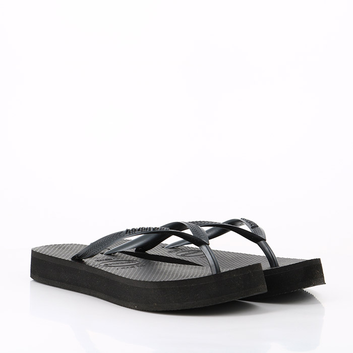 Havaianas chaussures havaianas slim flatform black noir