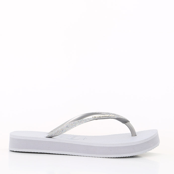 Havaianas chaussures havaianas slim flatform glitter ice grey argent