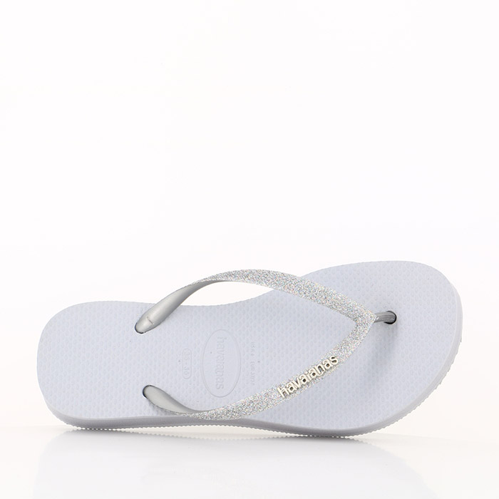 Havaianas chaussures havaianas slim flatform glitter ice grey argent1414701_3