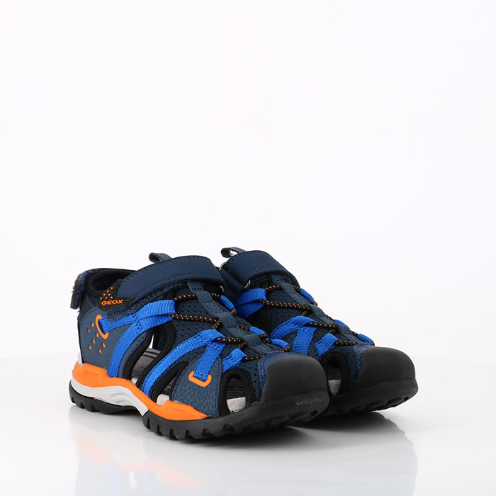 Geox chaussures geox enfant j borealis b. b navy orange bleu1420801_2