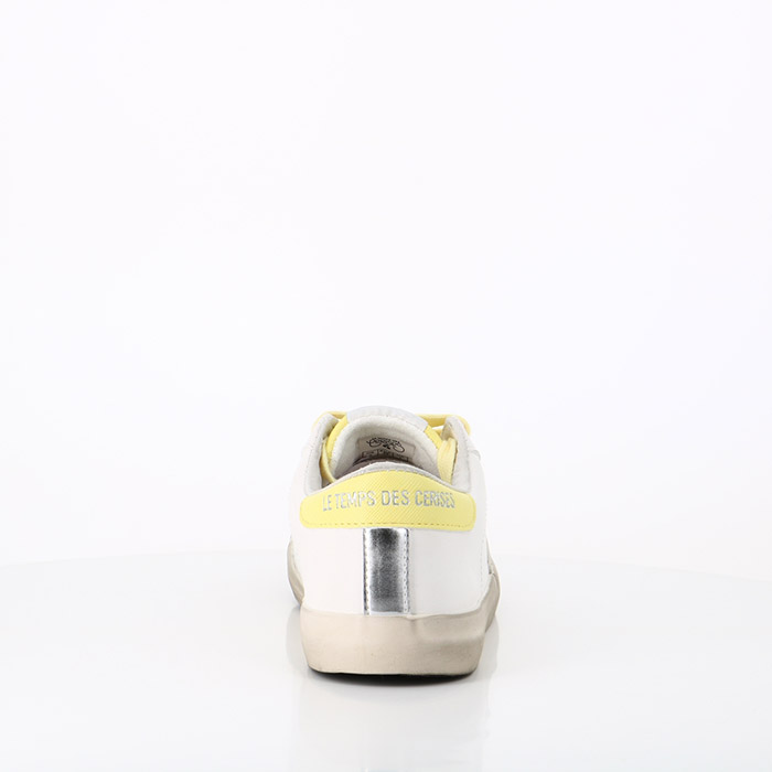 Le temps des cerises chaussures le temps des cerises city e20 silver yellow blanc1423701_3