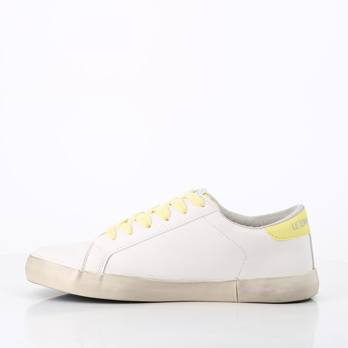 Le temps des cerises chaussures le temps des cerises city e20 silver yellow blanc1423701_4
