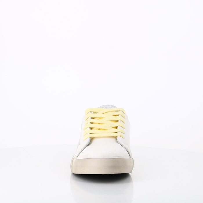 Le temps des cerises chaussures le temps des cerises city e20 silver yellow blanc1423701_5