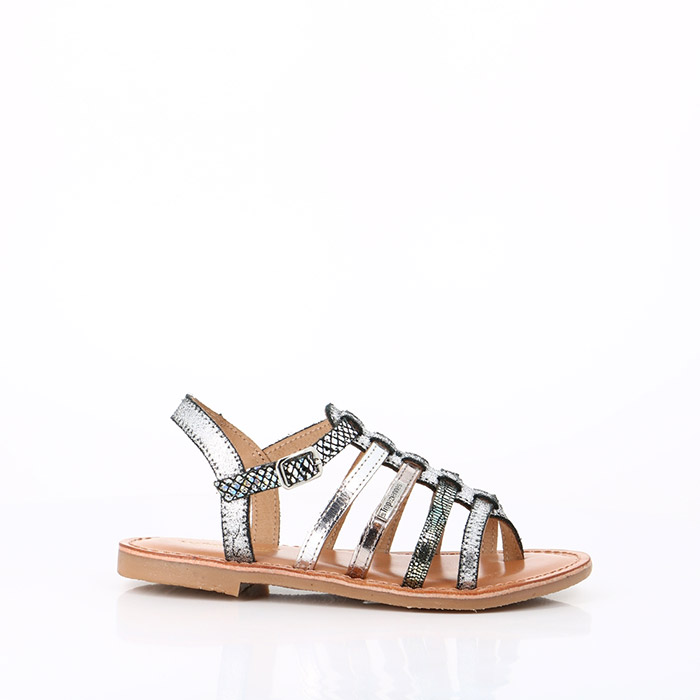 Les tropeziennes chaussures les tropeziennes enfant hirson argent serpent gris