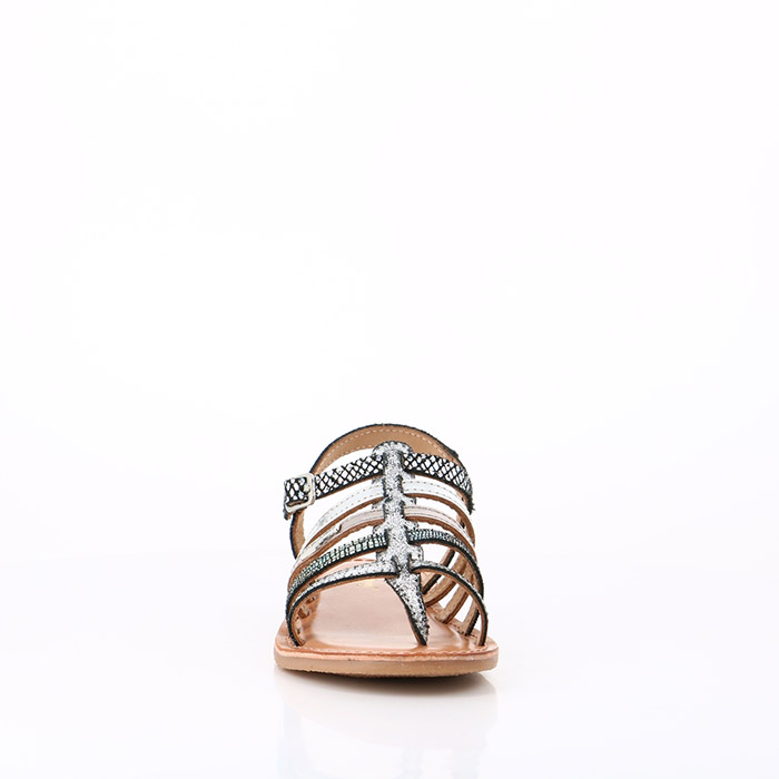 Les tropeziennes chaussures les tropeziennes enfant hirson argent serpent gris1426801_5