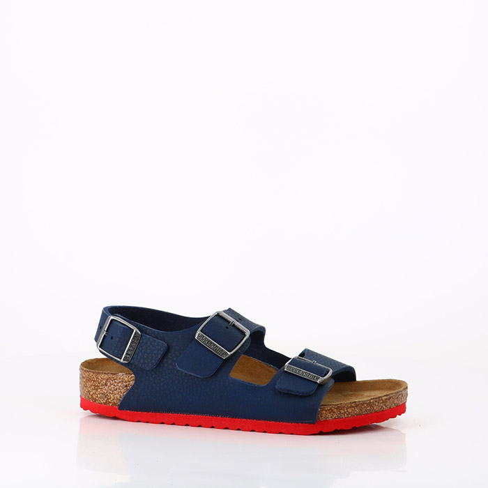 Birkenstock chaussures birkenstock enfant milano  desert soil night ls red bleu