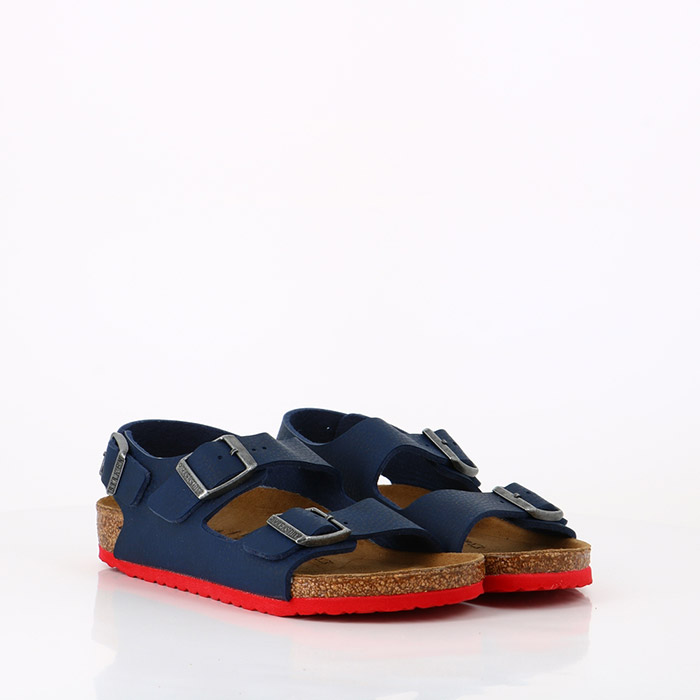 Birkenstock chaussures birkenstock enfant milano  desert soil night ls red bleu1437501_3