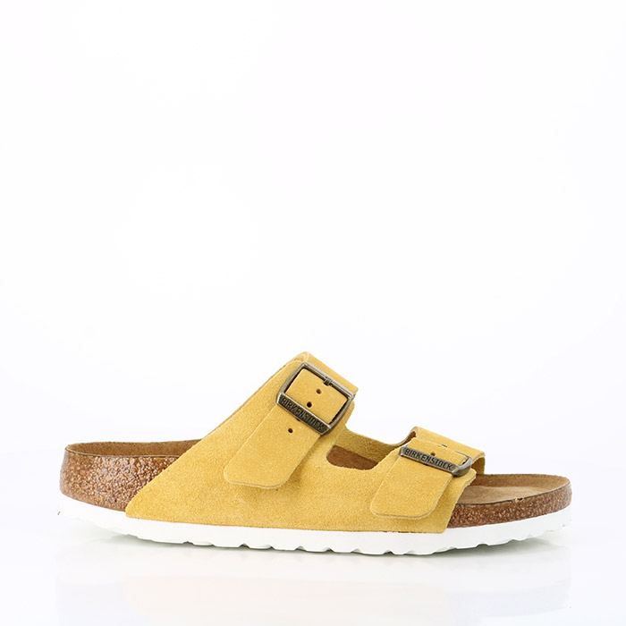 Birkenstock chaussures birkenstock arizona sfb cuir suede ocre jaune