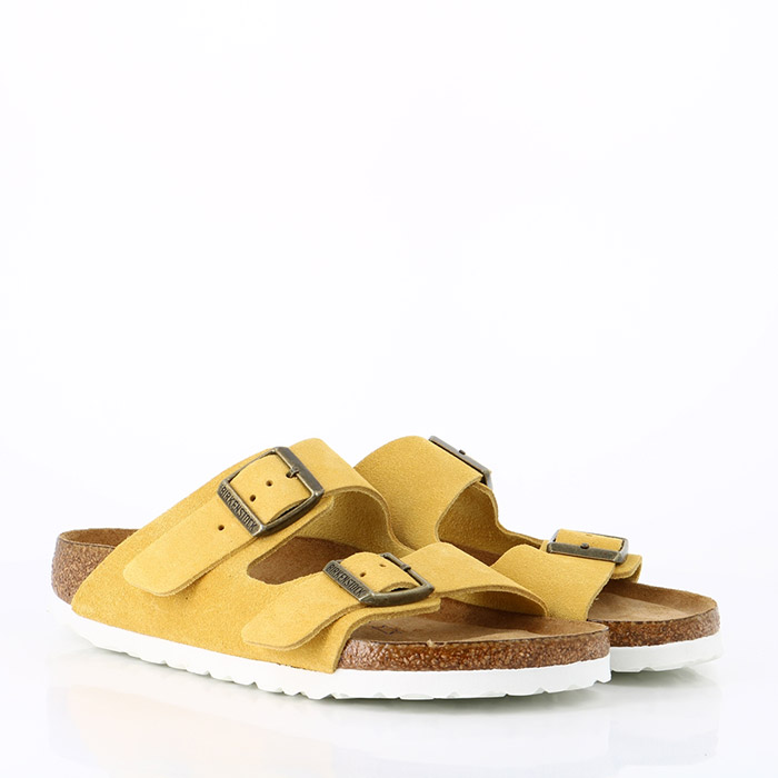 Birkenstock chaussures birkenstock arizona sfb cuir suede ocre jaune1438701_2