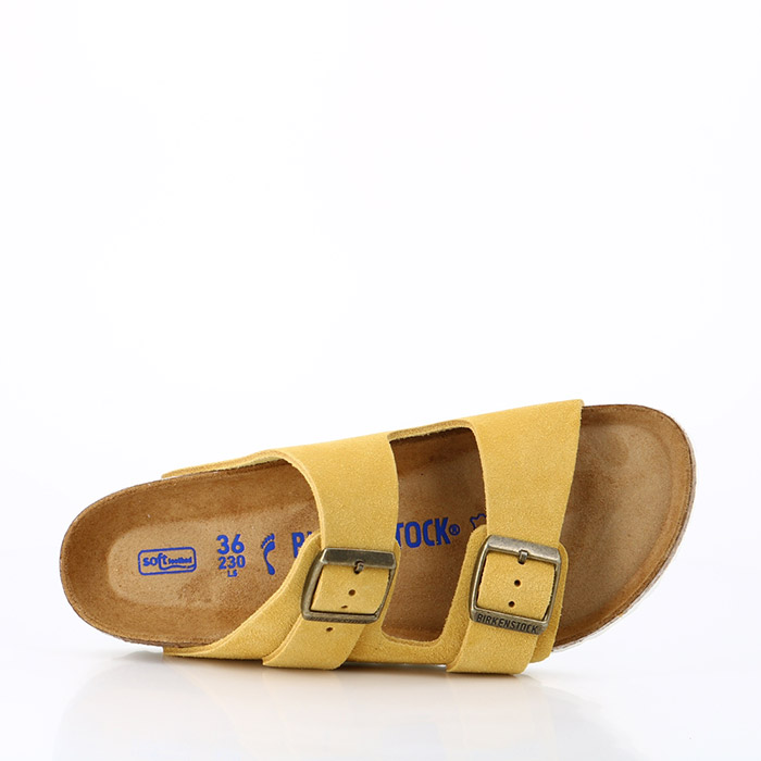 Birkenstock chaussures birkenstock arizona sfb cuir suede ocre jaune1438701_3