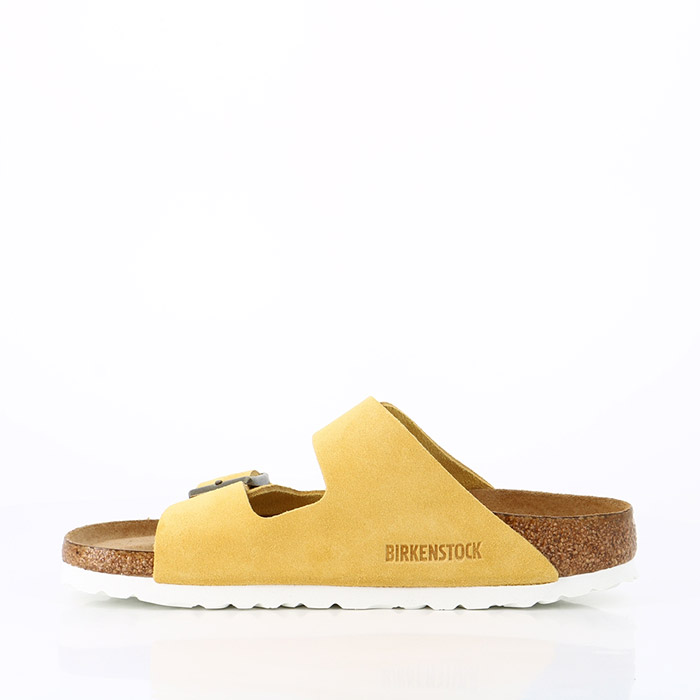 Birkenstock chaussures birkenstock arizona sfb cuir suede ocre jaune1438701_5