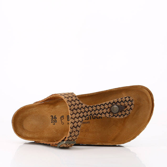 Birkenstock chaussures birkenstock gizeh cuir bs weave tabacco marron1439201_2