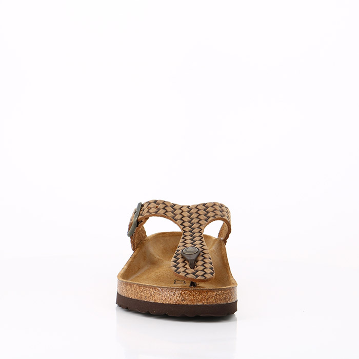 Birkenstock chaussures birkenstock gizeh cuir bs weave tabacco marron1439201_5