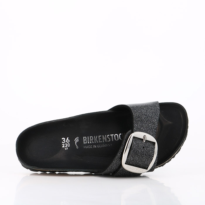 Birkenstock chaussures birkenstock madrid big buckle glitter black hex black noir