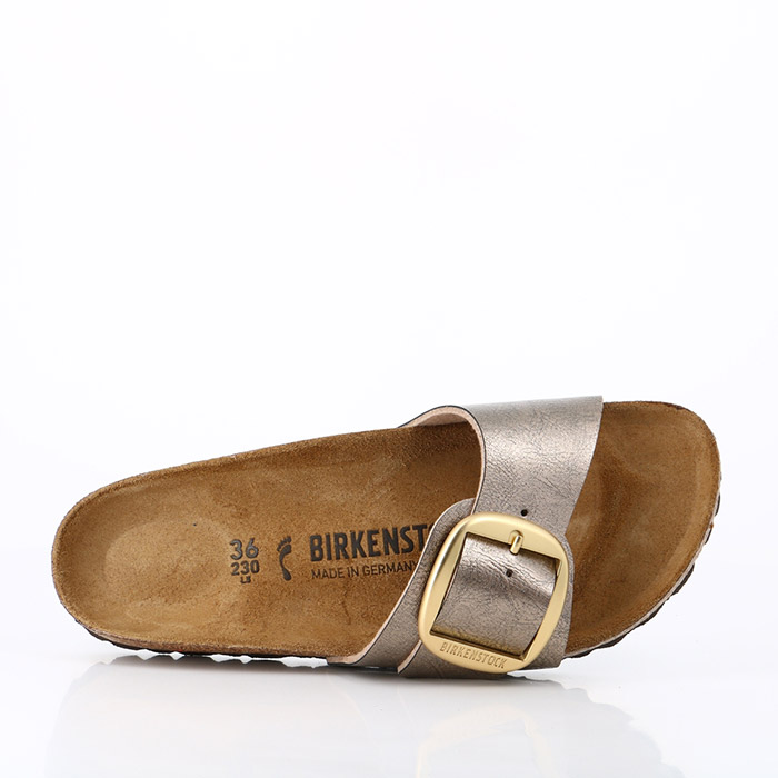 Birkenstock chaussures birkenstock madrid big buckle graceful taupe cuivre