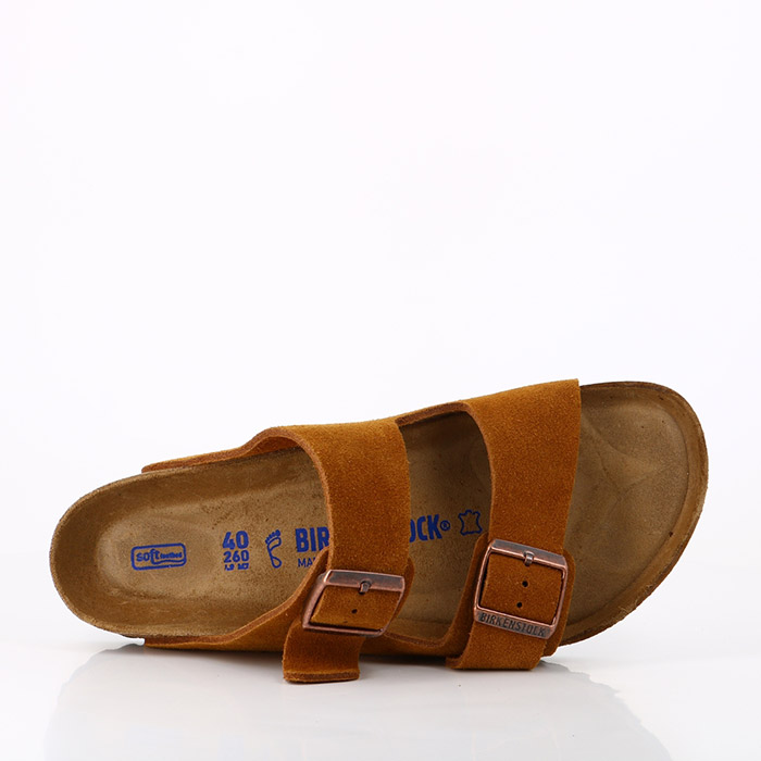 Birkenstock chaussures birkenstock arizona sfb suede mink marron1441101_2