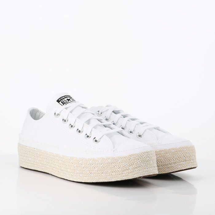 Converse chaussures converse chuck taylor all star ox trail to cove espadrille white black naturel white blanc1441901_2
