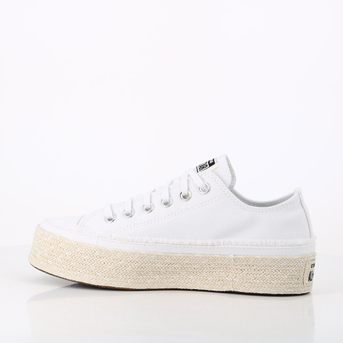 Converse chaussures converse chuck taylor all star ox trail to cove espadrille white black naturel white blanc1441901_4