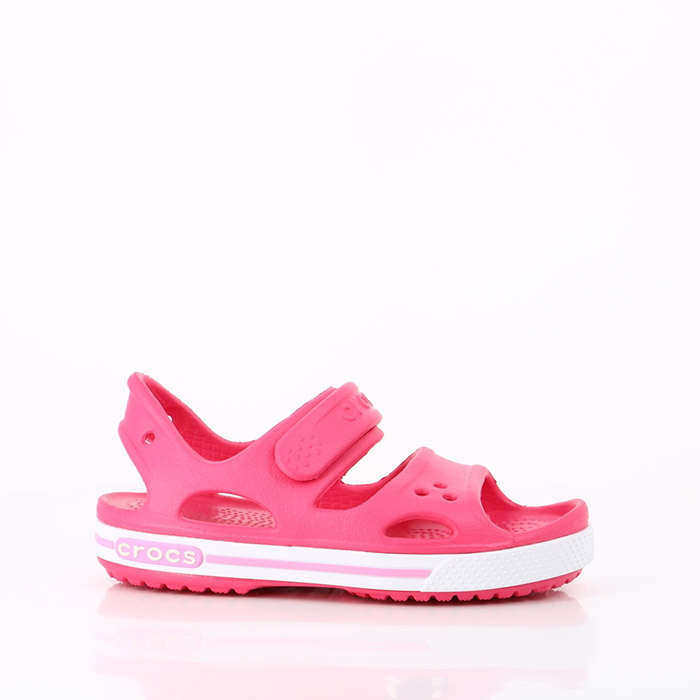 Crocs chaussures crocs bebe crocband ii sandal ps paradise pink   carnation rose