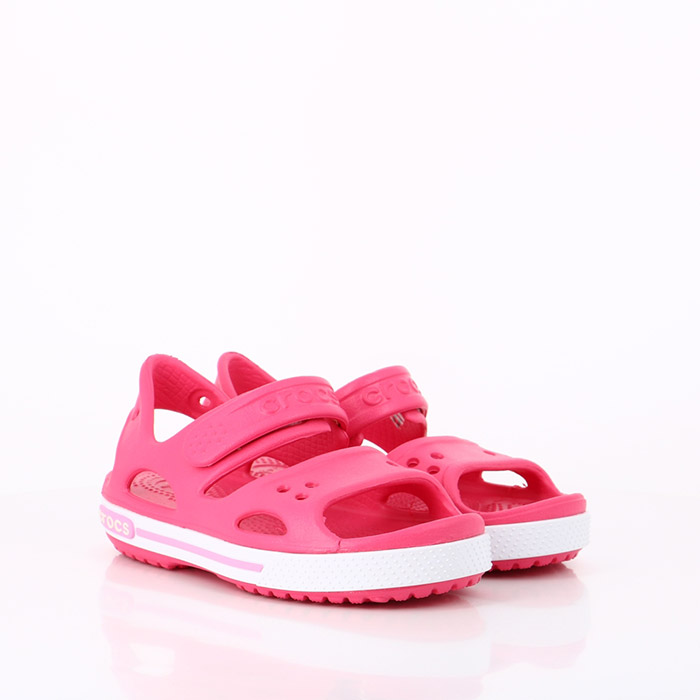 Crocs chaussures crocs bebe crocband ii sandal ps paradise pink   carnation rose1453201_6