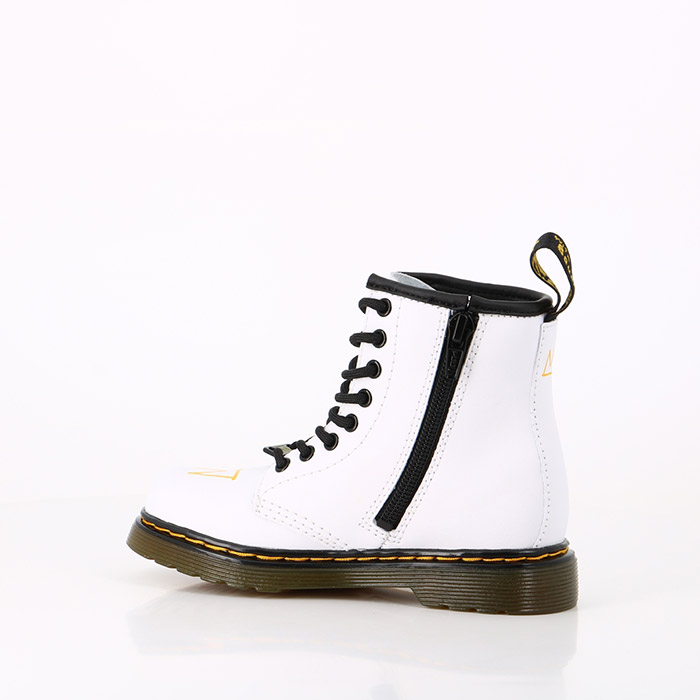 Dr martens chaussures dr martens enfant 1460 basquiat j white hydro leather blanc1453801_4