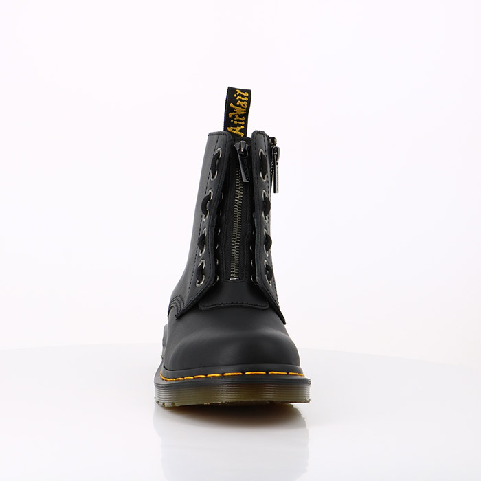 Dr martens chaussures dr martens 1460 pascal front zip black nappa noir1457401_5