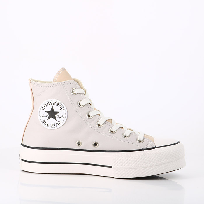 Converse chaussures converse chuck taylor all star lift hi pale putty farro egret beige