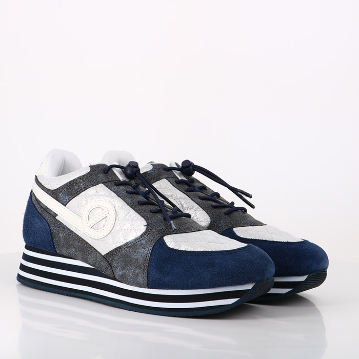No name chaussures no name parko jogger suede padded navy silver bleu1463201_2