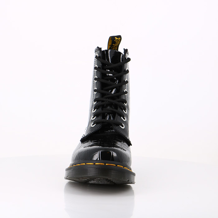 Dr martens chaussures dr martens 1460 patent lamper croc emboss black noir1467501_4