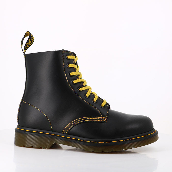 Dr martens chaussures dr martens boots 1460 pascal cuir atlas dark grey noir