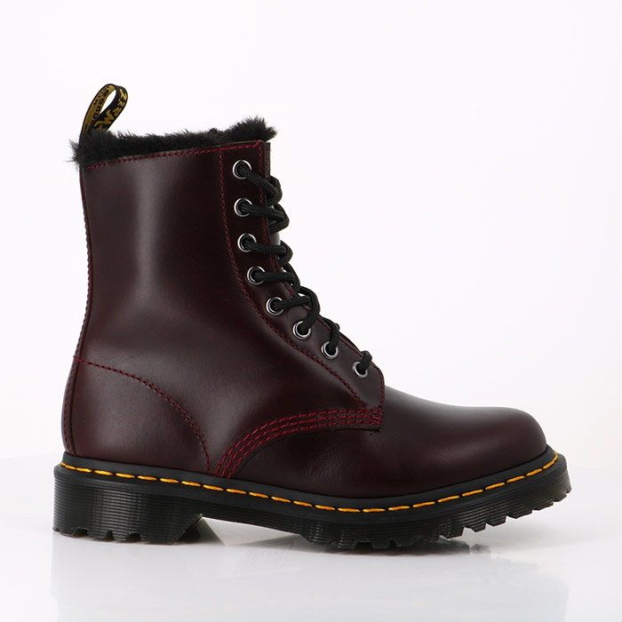 Dr martens chaussures dr martens 1460 serena oxblood atlas bordeaux