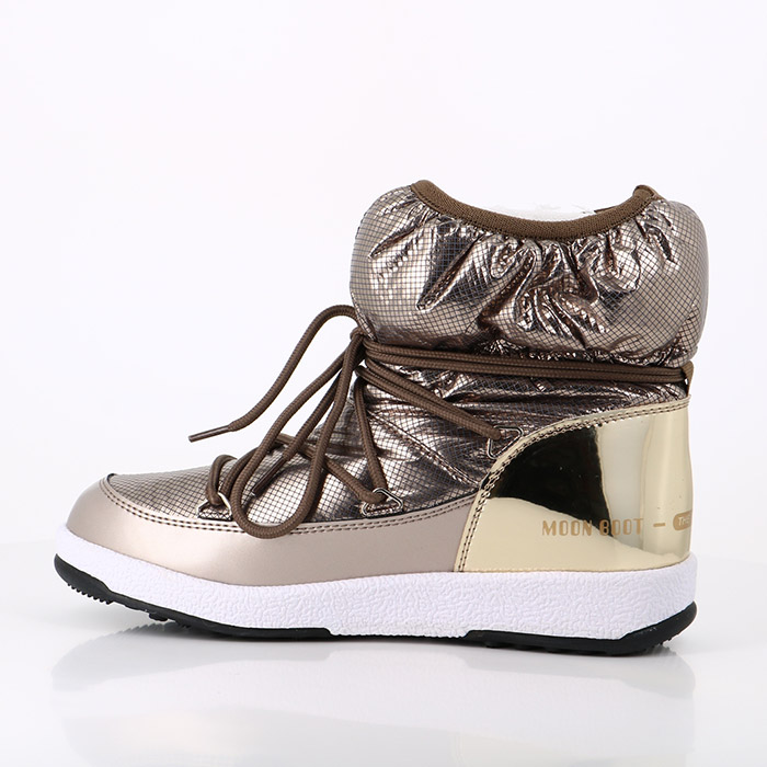 Moon boot chaussures moon boot jr girl low nylon premium wp platinum or1471901_3