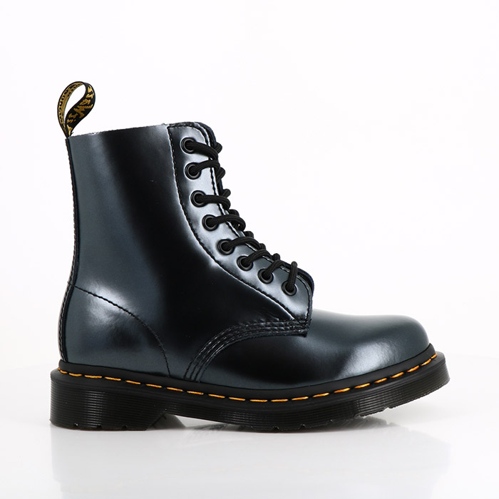 Dr martens chaussures dr martens 1460 pascal en cuir chroma metallise noir