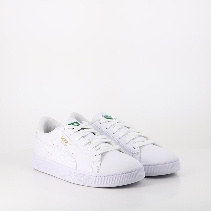 Puma chaussures puma enfant basket classic xxi puma white puma white blanc