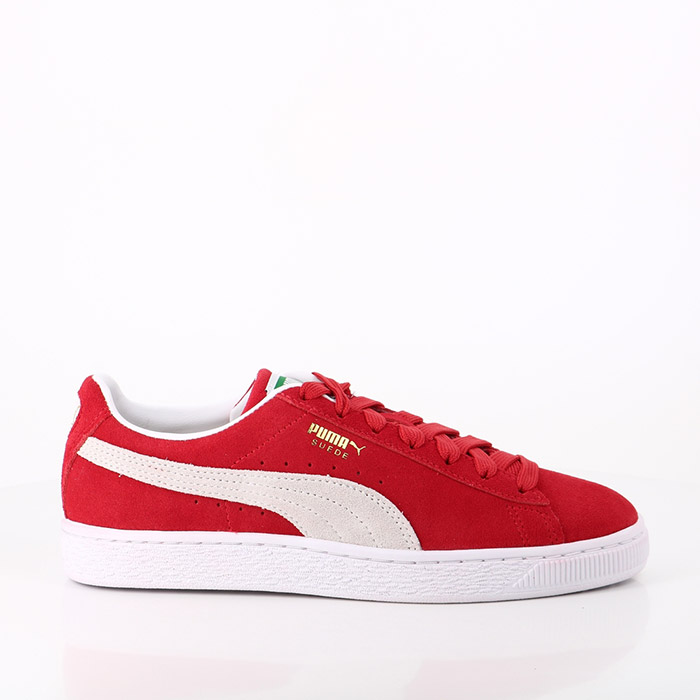 Puma chaussures puma suede classic xxi high risk red puma white rouge