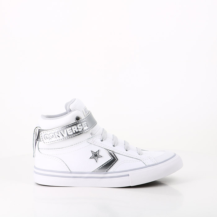 Converse chaussures converse enfant pro blaze hi white metallic gravel white blanc