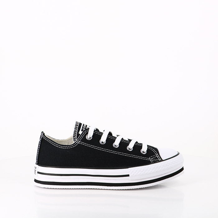 Converse chaussures converse enfant chuck taylor all star eva lift ox black white black noir