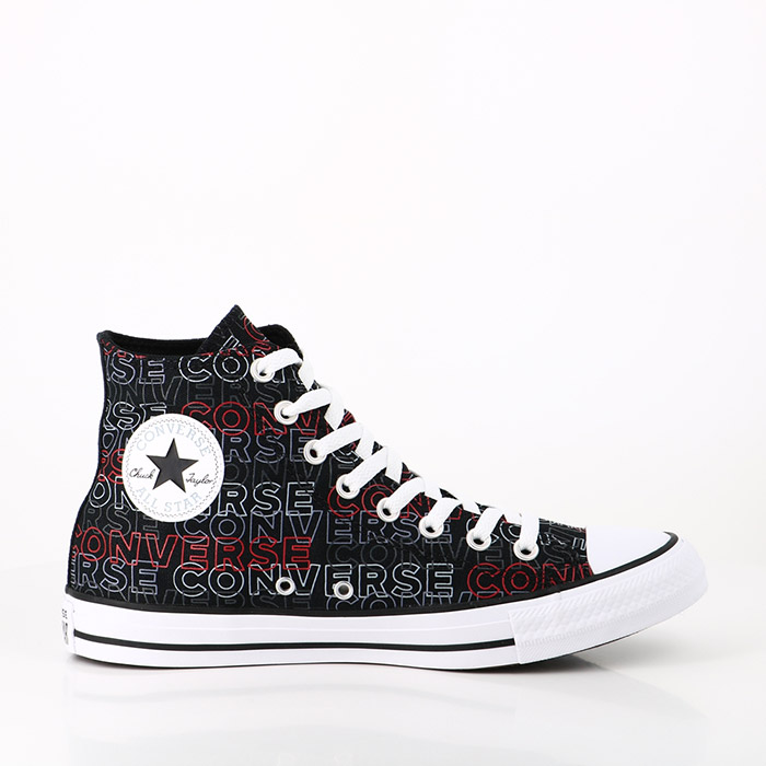 Converse chaussures converse hi black university red white noir1482701_1