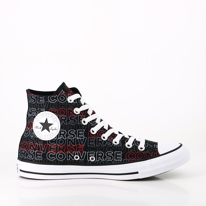 Converse chaussures converse hi black university red white noir