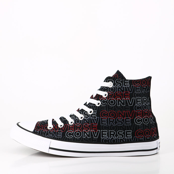 Converse chaussures converse hi black university red white noir1482701_3